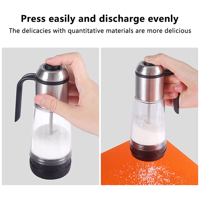 [Australia - AusPower] - Salt and Pepper Shakers,Clear Plastic Body with Handle,Salt Condiment Dispenser with Refilling Funnel for Home Kitchen Restaurant as shown 