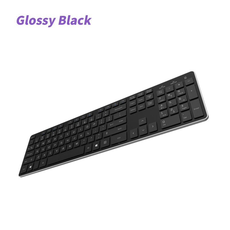 [Australia - AusPower] - BFRIENDit Wireless Keyboard Ultra - Quiet Chocolate Keys 2.4GHz Connection Slim Wireless Computer Keyboard for Windows 10/8/7/Vista, Microsoft & PC, Smart TV, RF1430K - Black 
