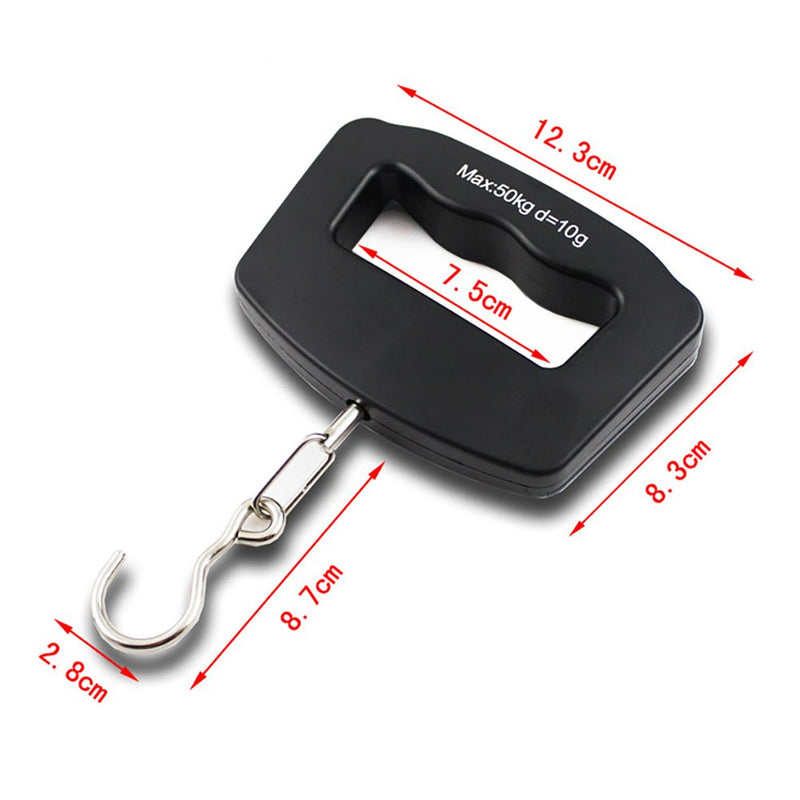 [Australia - AusPower] - Odowalker Fishing Scale Luggage Weighing Scale Digital Electronic Balance Backlit LCD Display Scales with Hanging Hook,50 Killogram / 110 lb - Big Handle 