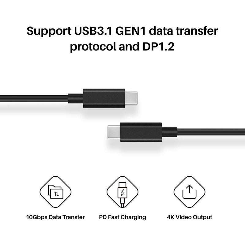 [Australia - AusPower] - HUION Full-Featured USB-C to USB-C Cable Support USB 3.1 GEN 2 DP Signal for Graphics Drawing Tablet Kamvas 12/13/16, Kamvas 22 Kamvas 22 Plus, 3.2ft 3.2 Feet 