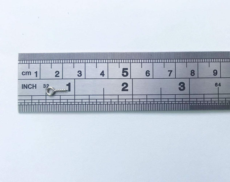 [Australia - AusPower] - IDEALSV (304) Stainless Steel Small Mini Screw Eyes Pin Hook for Jewelry, Cork Bottles,Resin, Bead,300 Pack 0.39x0.16inch Tiny Hook Screws Ring 