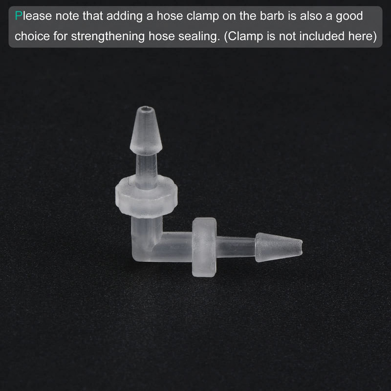 [Australia - AusPower] - MECCANIXITY Barb Hose Fitting, 3mm Barbed Dia. Plastic Elbow Coupler Quick Connector Adapter, Pack of 2 
