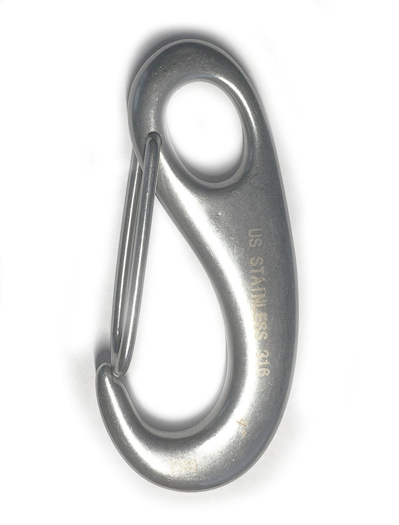[Australia - AusPower] - 2 Pieces Stainless Steel 316 Spring Snap Lobster Claw 4" Marine Grade 