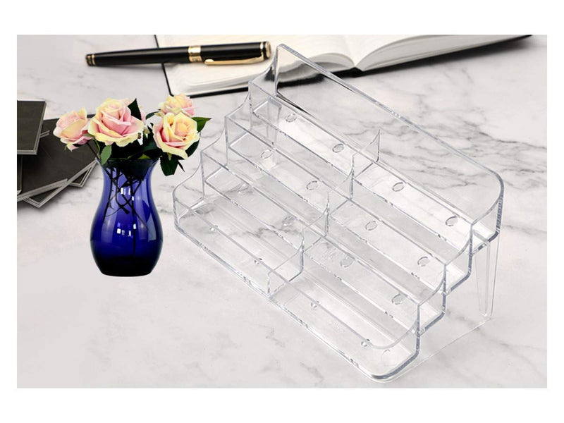 [Australia - AusPower] - 1InTheOffice Business Card Stand, Business Card Holders Display, 8 Pocket Multiple Business Card Display, 400 Card Capacity 