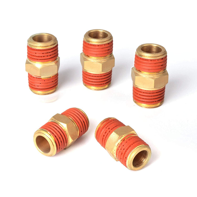 [Australia - AusPower] - YOTOO Solid Brass Air Hose Fittings, Male and Female Couplings 3/8 inch x3/8 inch NPT with Storage Case, 10-Piece Packed 