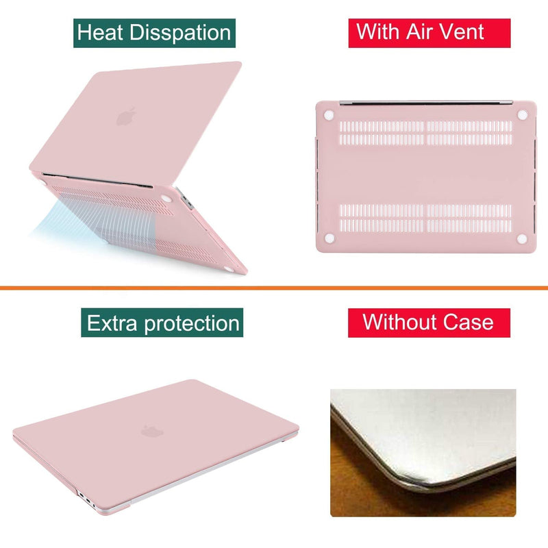 [Australia - AusPower] - MOSISO Compatible with MacBook Pro 16 inch Case 2020 2019 Release A2141 with Touch Bar Touch ID, Ultra Slim Protective Plastic Hard Shell Case & Keyboard Cover Skin, Rose Quartz 