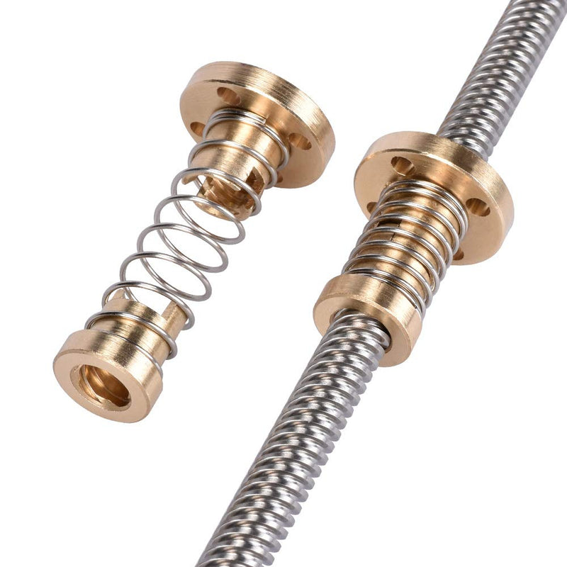 [Australia - AusPower] - BIGTREETECH Direct T8 Anti Backlash Spring Loaded Nut Pitch 2mm Lead 8mm Elimination Gap Nut for 8mm Acme Threaded Rod Lead Screws DIY CNC 3D Printer Parts (Pack of 4 Lead 8mm) Lead 8mm Anti Backlash Spring 