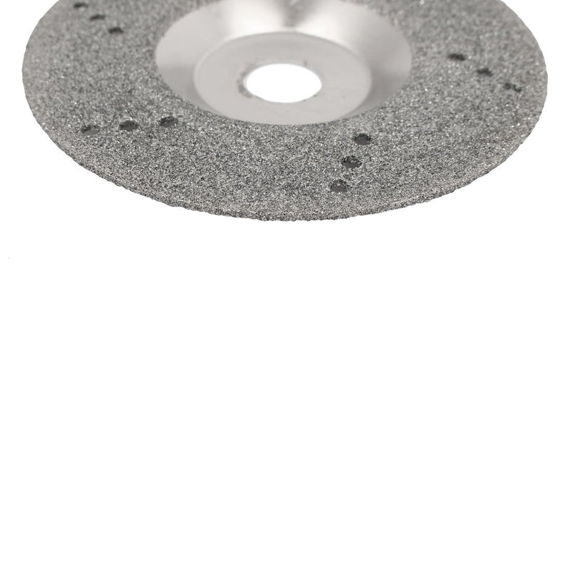 [Australia - AusPower] - uxcell 4 Inch Outer Dia Metal Diamond Grinding Wheel Silver Tone for Glass Marble Ceramic Tile 