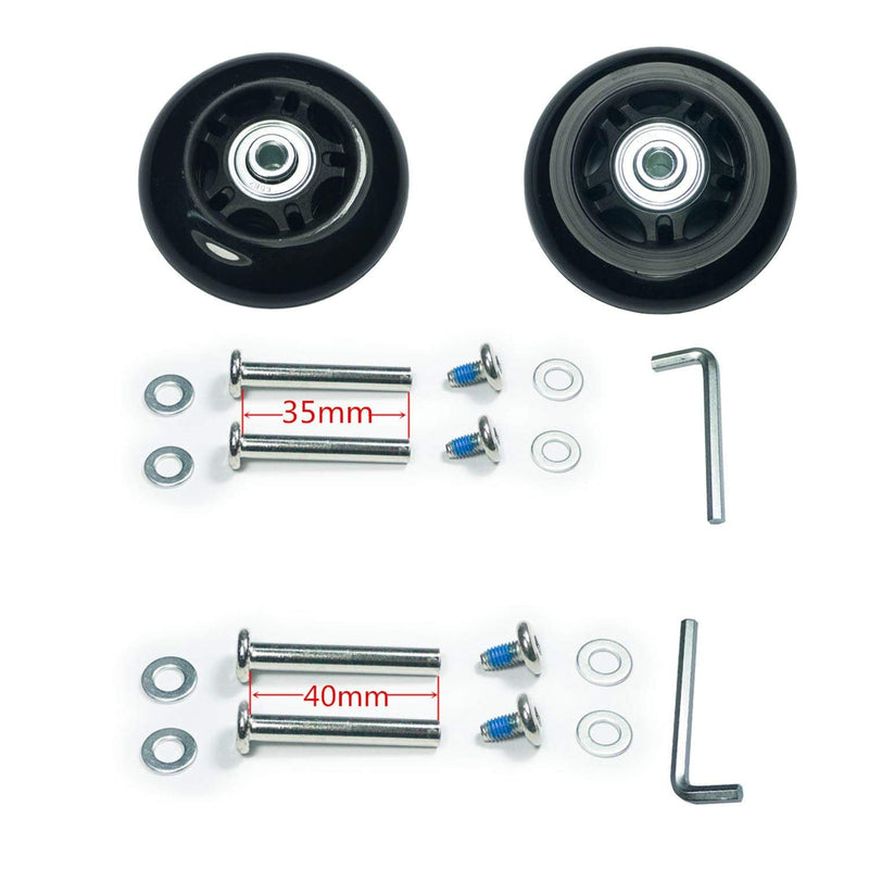 [Australia - AusPower] - F-ber Luggage Suitcase Wheels Replacement Kit OD 64/68/70/75/78/84/90mm w/ABEC 608zz Skate Inline Outdoor Skate Replacement Wheels Multiple Sizes, Set of (2) Wheels 