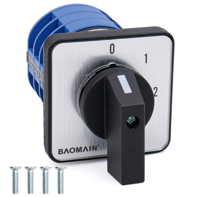 [Australia - AusPower] - Baomain 660V 40A 4 Positions 3 Phase 12 Terminals Changeover Control Rotary Cam Switch SZW26-40/0-3.3 