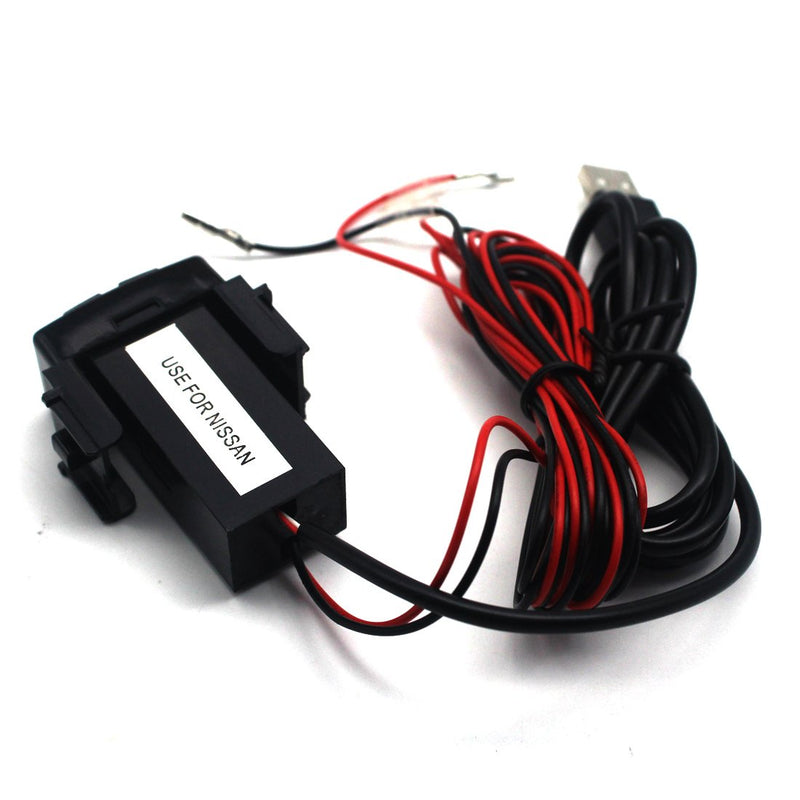 [Australia - AusPower] - Car USB Socket Port with Audio Socket for Nissan Series - MOTONG Car USB Power Socket Port for Mobile Phone 12/11/8/7/6/5,Tablet, Samsung,LG,Huawei and More USB + Audio Port 