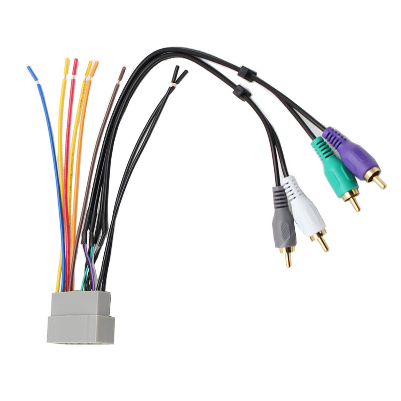 [Australia - AusPower] - RED WOLF Compatible for 2002-2007 Chrysler, Dodge, Jeep Aftermarket Stereo Radio Install AMP Amplifier Intergration Wire Harness RCA Plug to Connect OEM Cable 