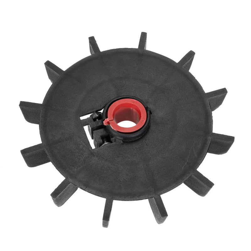 [Australia - AusPower] - uxcell Motor Fan Blade 116mmx14mm Round Shape Bore Black Engineering Plastic with 12 Vanes 