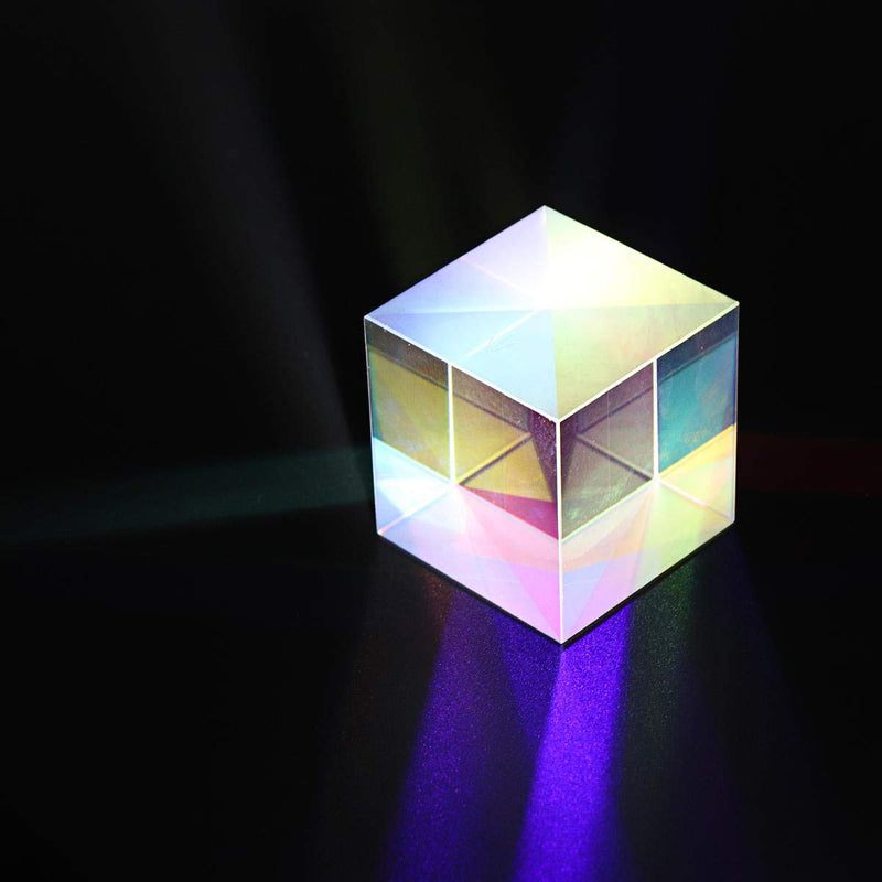 [Australia - AusPower] - StayMax X-Cube RGB Prism Dispersion Prism for Physics and Decoration 1.33inX1.33inX1.33in(3.4x3.4x3.4cm) 