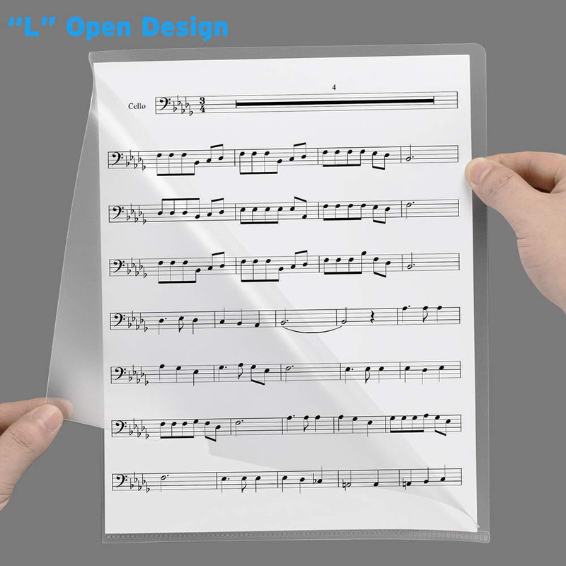 [Australia - AusPower] - Sooez 25 Pack Clear Document Folder Project Pockets, Copy Safe Letter Size US Paper Poly Jacket Sleeves Folders Transparent Plastic Document Folders, Clear 