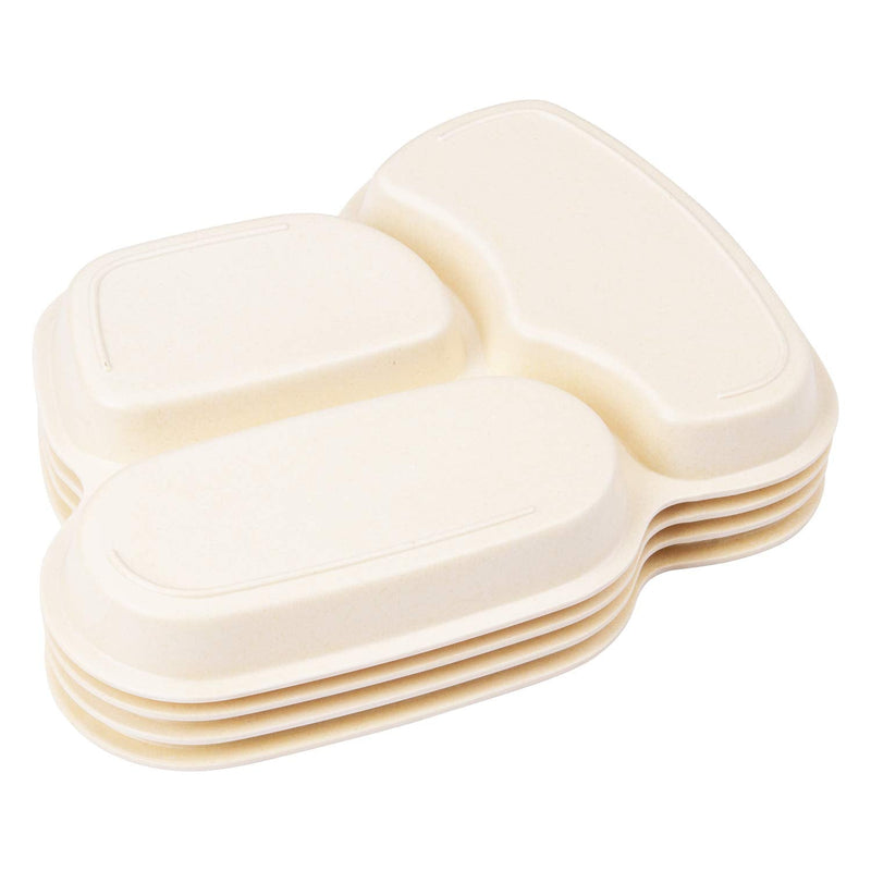 [Australia - AusPower] - Kid Plate Set Bamboo Toddler Plates Dinnerware Dinner Dish Set Baby Feeding Spill Proof Divided Plate - Baby Spoon and fork 3-Piece Set Teaches Child Portion Control Eco-Friendly (excavator/crane) excavator/crane 