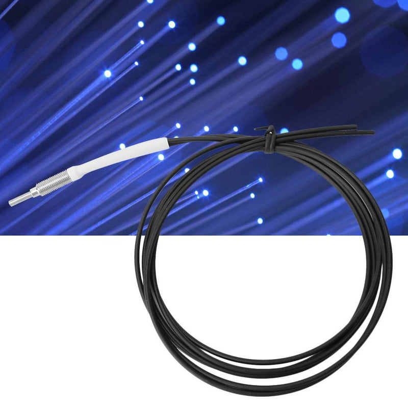 [Australia - AusPower] - Optical Fiber Sensor, 1m Length Light Sense Diffuse Reflective Digital Fiber Optic M6 Probe Sensor Cable Line with Gasket Nut for Measuring Optical Signal 
