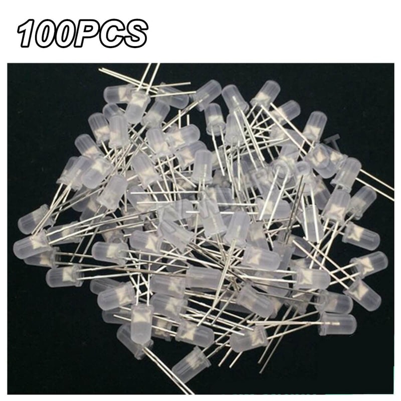 [Australia - AusPower] - 100PCS 5mm Dual Bi Color Polar Changing Red/Green Led Diffused LEDs 2-Pin led 