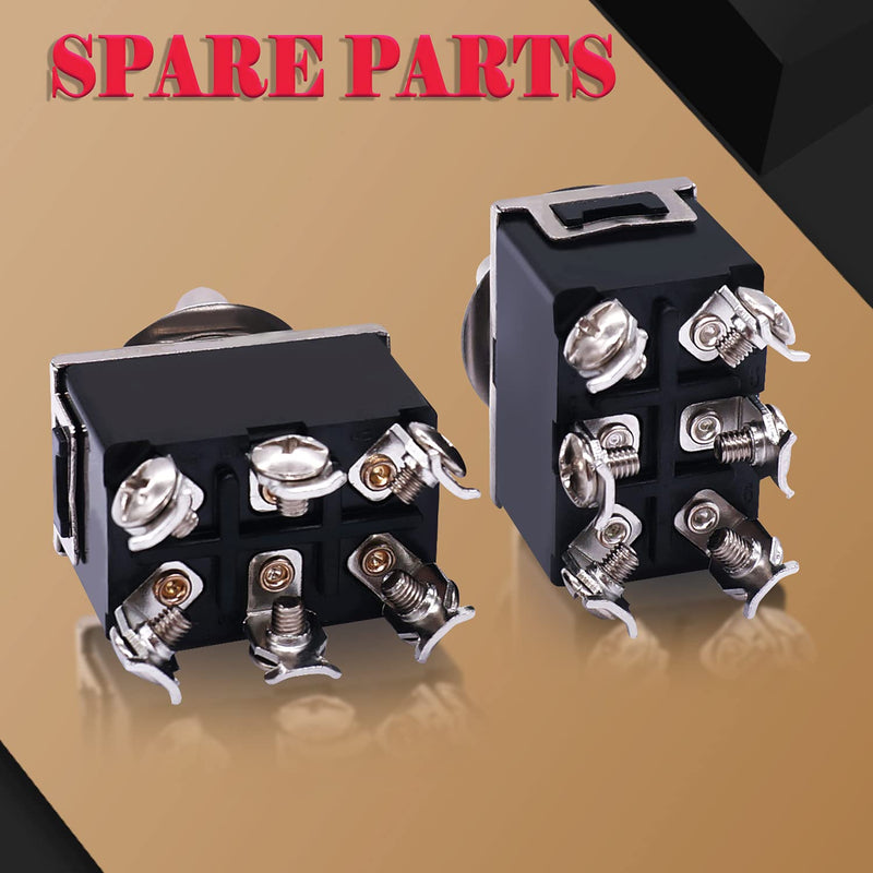 [Australia - AusPower] - Twidec/3Pcs Heavy Duty Rocker Toggle Switch 16A 250V AC DPDT 3 Position 6 Pin ON/Off/ON Switch with Metal Bat Waterproof Boot Cap Cover Ten-1322-B203 3PCS 