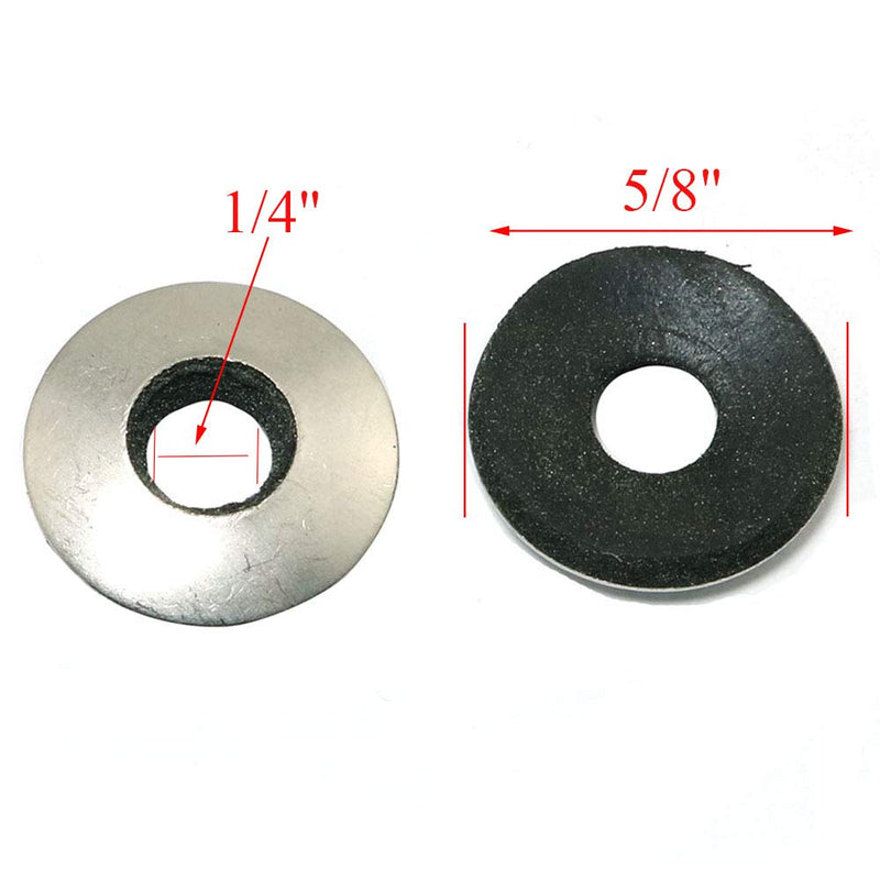 [Australia - AusPower] - PZRT 25pcs EPDM Neoprene Rubber Bonded Sealing Washers, 304 Stainless Steel M6.3 x 16MM Waterproof Gasket 