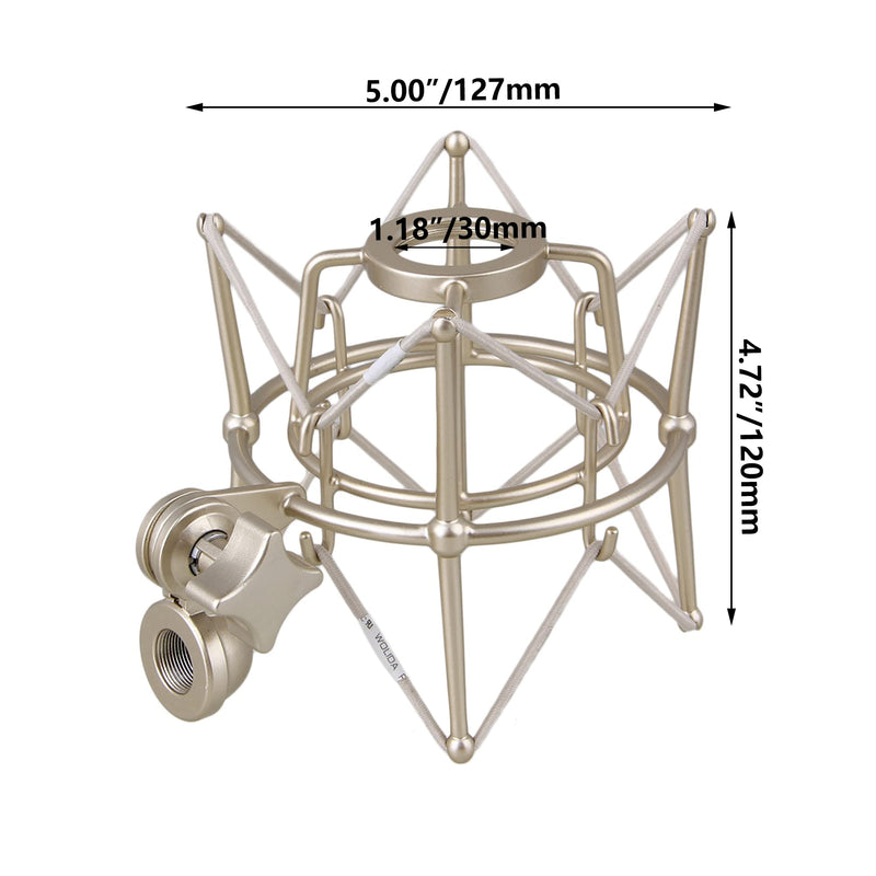 [Australia - AusPower] - lovermusic lovermusic Metal Cylinder Spider Shock Mount Stand Replacement for Newman U87 Microphone Silver 