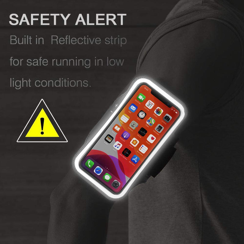 [Australia - AusPower] - iPhone 13 Pro, 12 Pro, 11 Pro, X, XS Armband, JEMACHE Water Resistant Gym Workouts Running Arm Band Case for iPhone X, XS, 11Pro, 12, 12Pro, 13, 13 Pro with Card Holder (Black) Black 