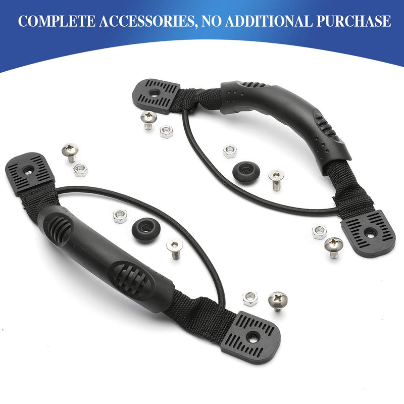 [Australia - AusPower] - Anndason 2 Pcs Black Kayak Canoe Boat Side Mount Carry Handles/Paddle Park Kayak Handles and Hardwares 