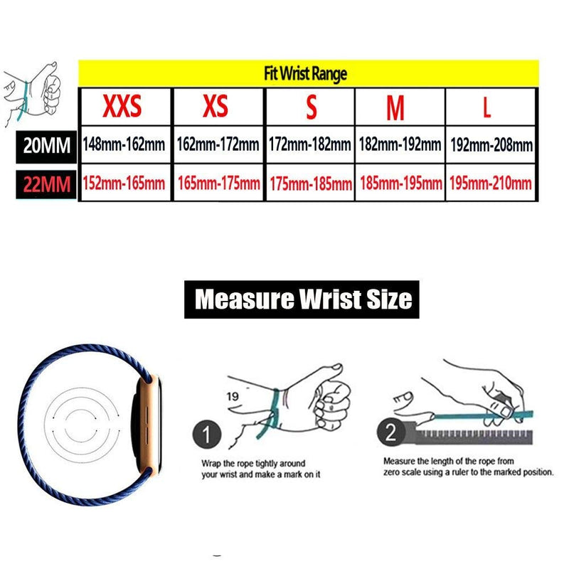 [Australia - AusPower] - Braided Solo Loop Band Compatible For Samsung Galaxy Watch Active/Active 2 40mm 44mm/Galaxy Watch 42mm Elastic Sport Strap Bracelet For Galaxy Watch 4 40 42 44 46mm Stretchy Watch Band 20mm Small Black 