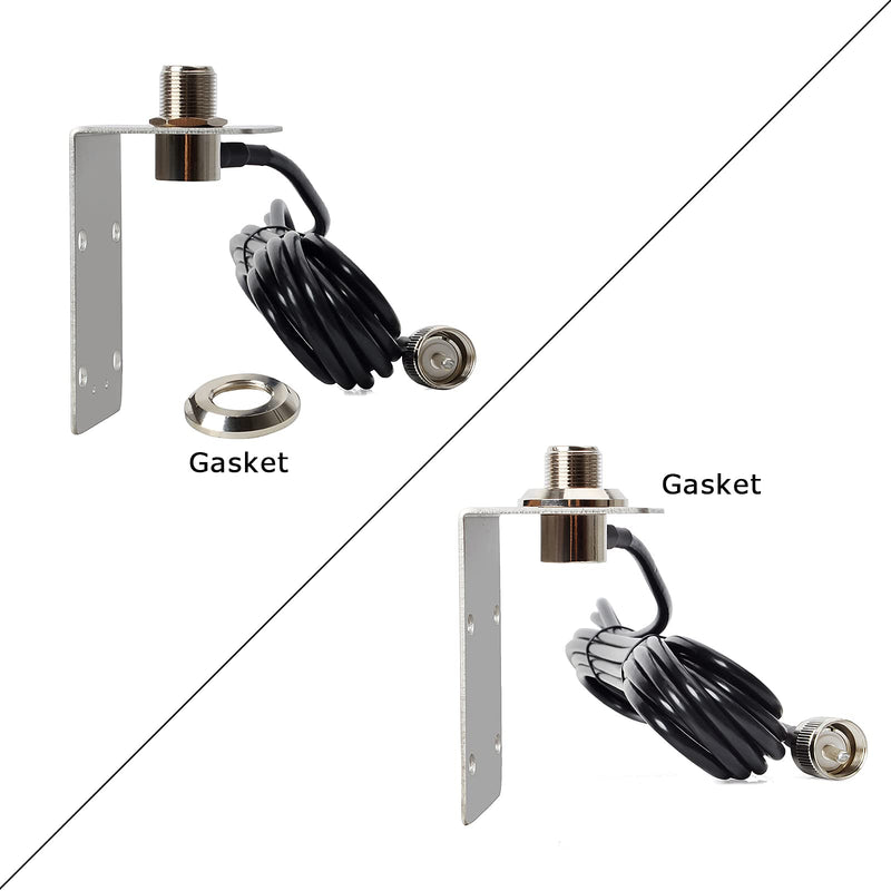 [Australia - AusPower] - TWAYRDIO VHF Marine Stubby Antenna 156-163 MHz 50W Rubber Ducky 6.5in Antenna Kit with 16.4ft SO239 to PL259 RG58 Coaxial Cable and L-Shape Mounting Bracket for Boat Pontoon Sailboat Yacht Radios 
