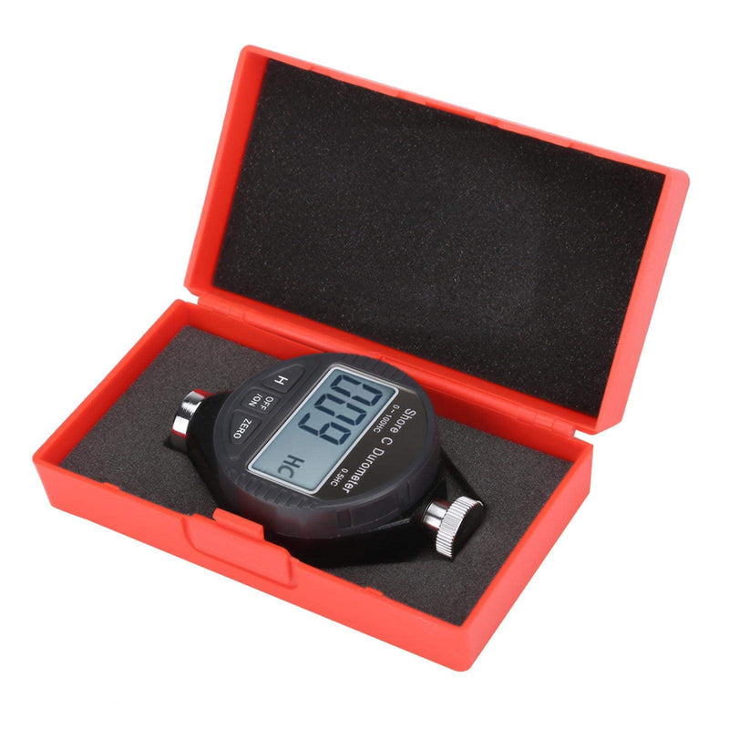 [Australia - AusPower] - Durometer Meter, LCD Hardness Meter, Digital Durometer Gauge, 1Pc Digital 100HD C Durometer Shore Rubber Hardness Tester LCD Display Meter with Storage Box Fit for Rubber, Silica Gel, Tire, Plastic 