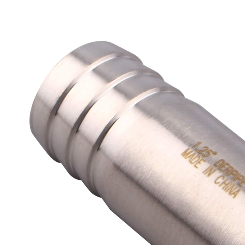 [Australia - AusPower] - DERPIPE Stainless Steel 1-1/4" Hose Barb, Straight Splice Extend tubing Fitting, Union Coupling Fitting 1.25 Inch 
