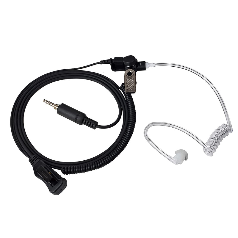 [Australia - AusPower] - HYS Security Radio Surveillance Headset Earpiece with Clear Acoustic Coil Tube Earbud Audio Kit for YAESU/Vertex Radio VX-6 VX-7E VX-120 VX-127 Alinco Icom (3.5mm S/P 4C Thread) 