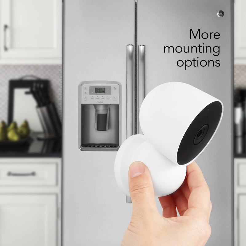 [Australia - AusPower] - Wasserstein Magnetic Wall Mount Compatible with Google Nest Cam (Indoor, Wired) - More Mounting Options for Your Nest Cam (White) 