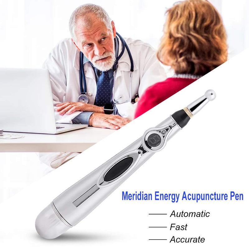 [Australia - AusPower] - Acupuncture Point Pen, Electronic Acupuncture Pen Meridian Energy Pulse Massage Pen for Pain Relief Promotes Circulation 