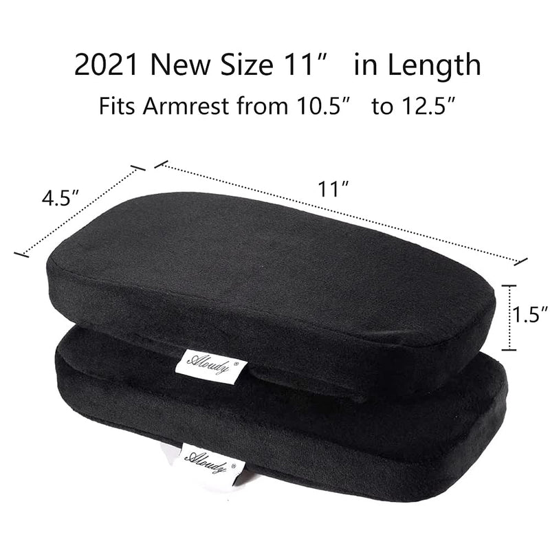 [Australia - AusPower] - Aloudy Arm Rest Pillow, 2021 New Size 11” Office Chair Armrest Cover Pads, Comfy Desk Chair Cushions for Elbows and Forearms(Large, Set of 2) 