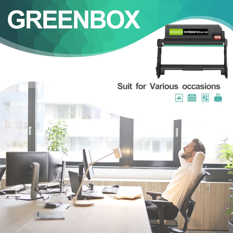 [Australia - AusPower] - GREENBOX (NO Toner) Compatible 101R00474 Drum Unit Replacement for Xerox 101R00474 Drum for Phaser 3260 3260DI 3260DNI 3260DN, WorkCentre 3215 3215NI 3225 3225DNI 3225DN (Drum, 1 Pack) 