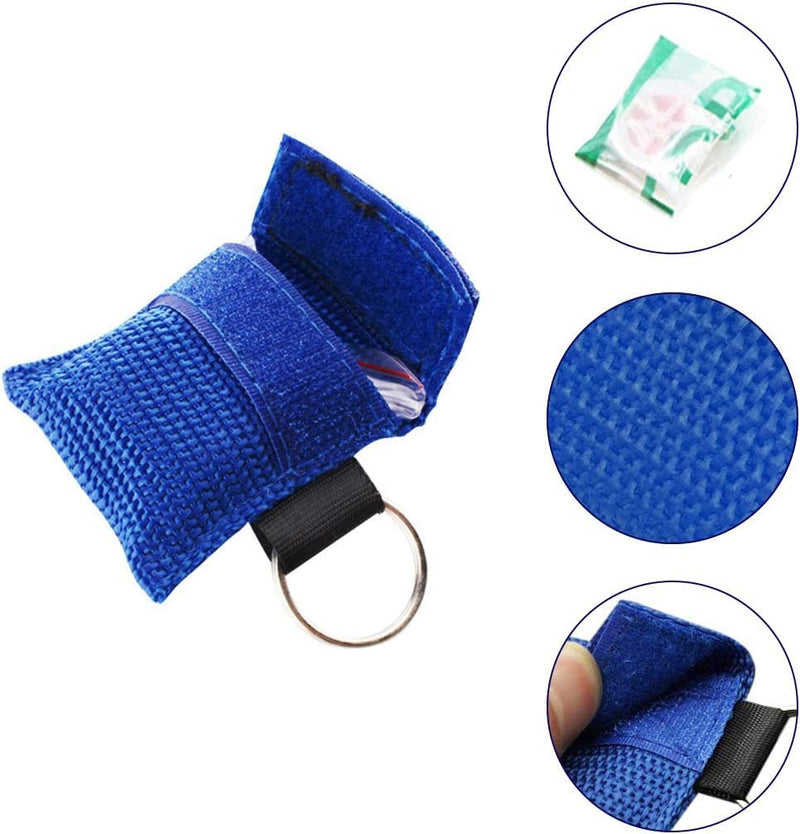 [Australia - AusPower] - CPR Mask, Disposable CPR Shield Mask Emergency Mask with One-Way Valve Breathing Barrier for First Aid(Colorful-30PCS) Colorful-30pcs 