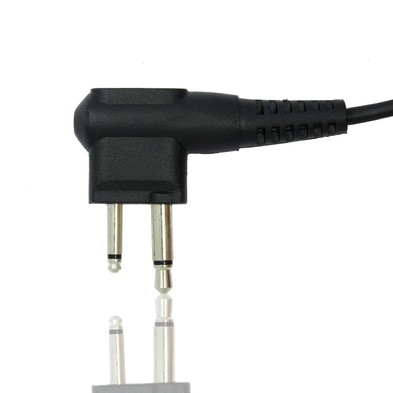 [Australia - AusPower] - GoodQbuy 2Pcs 2-Pin Covert Surveillance Acoustic Tube Earpiece MIC is Compatible with Motorola Walkie Talkies Devices RDU4100 GP88 300 CP185 CP200 CP200D CT150 P040 PRO1150 SP10 XTN500 