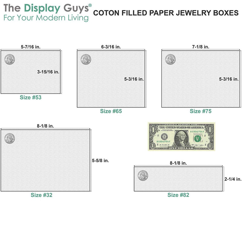 [Australia - AusPower] - TheDisplayGuys 25-Pack #21 Cotton Filled Cardboard Paper Jewelry Box Gift Case - Pearl Gray (2 5/8" x 1 5/8" x 1") 2.62x1.62x1 Inch (Pack of 25) 