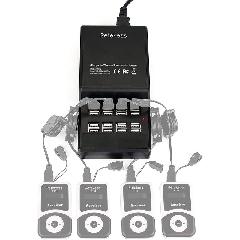 [Australia - AusPower] - Retekess USB Charger,16 Port Desktop USB Charging Station for T130 TT101 TT105 TT106 TT108 TT109 TT122 TT110 Tour Guide System,Retevis Walkie Talkies or Multiple USB-Powered Devices(4.6ft Cord) 