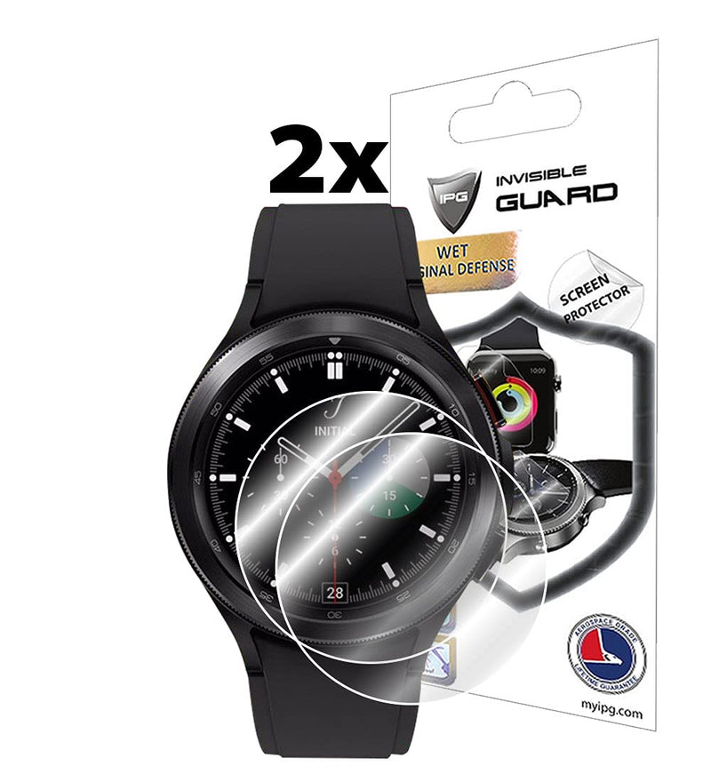 [Australia - AusPower] - IPG for Samsung Galaxy Watch 4 Classic 42mm Smart Watch Screen Protector (2 Units) Invisible Ultra HD Clear Film Anti Scratch Guard-Smooth/Self-Healing/Bubble -Free for 4 42mm 