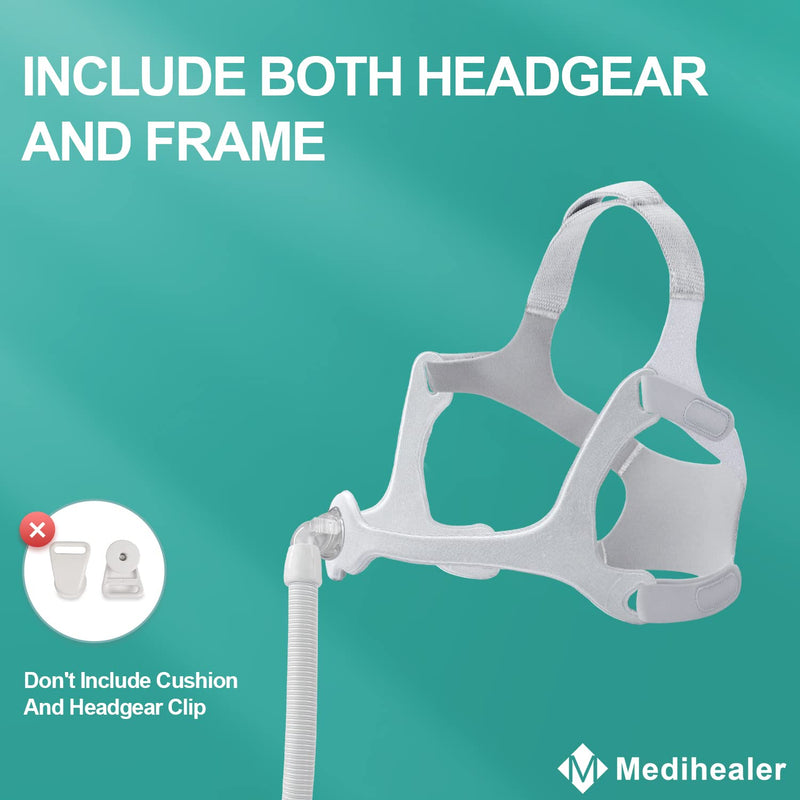 [Australia - AusPower] - 2PCS CPAP Headgear and Frame - Include Headgear Replacement and Fabric Frame, Snugly Fit &Effectively Reducing Air Leaks, No Clips, Great Value Supplies by Medihealer 