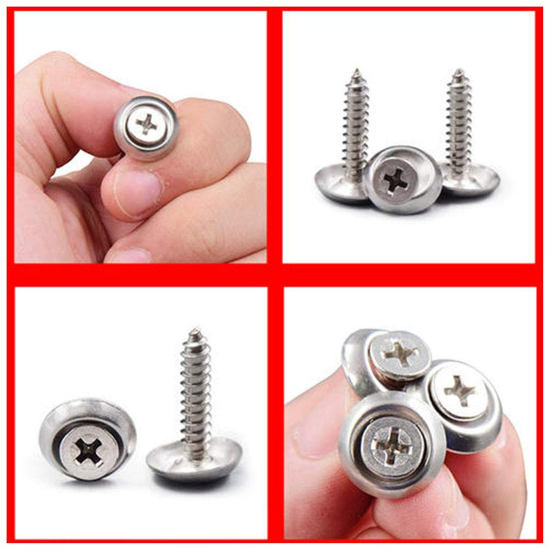 [Australia - AusPower] - PSCCO 100pcs #8 304 Stainless Steel Countersunk Finish Cup Washers Gasket Fasteners 