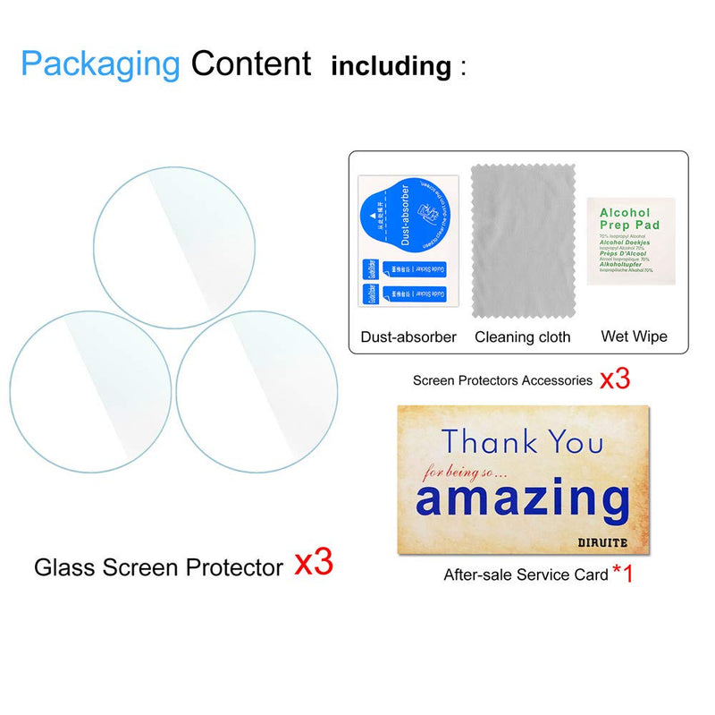 [Australia - AusPower] - Suoman 3-Pack for Michael Kors Access Gen 5 Lexington Screen Protector Tempered Glass, 2.5D 9H Hardness Screen Protector for Michael Kors Gen 5 Lexington 2 Smartwatch 