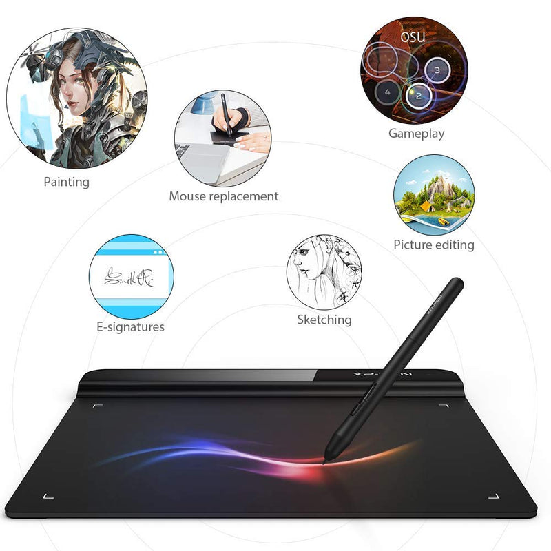 [Australia - AusPower] - XP-PEN StarG640 Drawing Tablet Digital Graphics Tablet 6x4 Inch Ultrathin Tablet with 8192 Levels Battery-Free Stylus & XP-PEN Shortcuts Stickers 