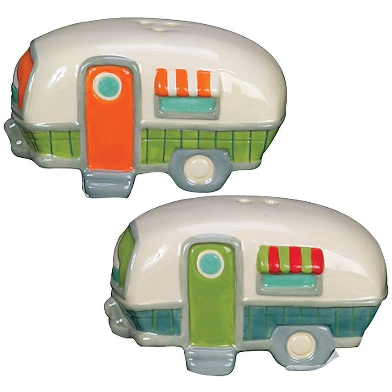 [Australia - AusPower] - Happy Camper 3 Piece Kitchen Bundle, Towel with Salt and Pepper Shakers 