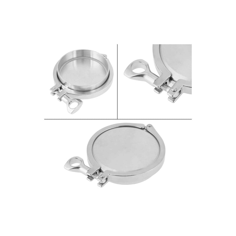 [Australia - AusPower] - Stainless Steel Sanitary Pipe Fittings kit，with Heavy Duty Tri Clamp,102mm 4" End Cap,Weld Ferrule,Silicone Gasket 