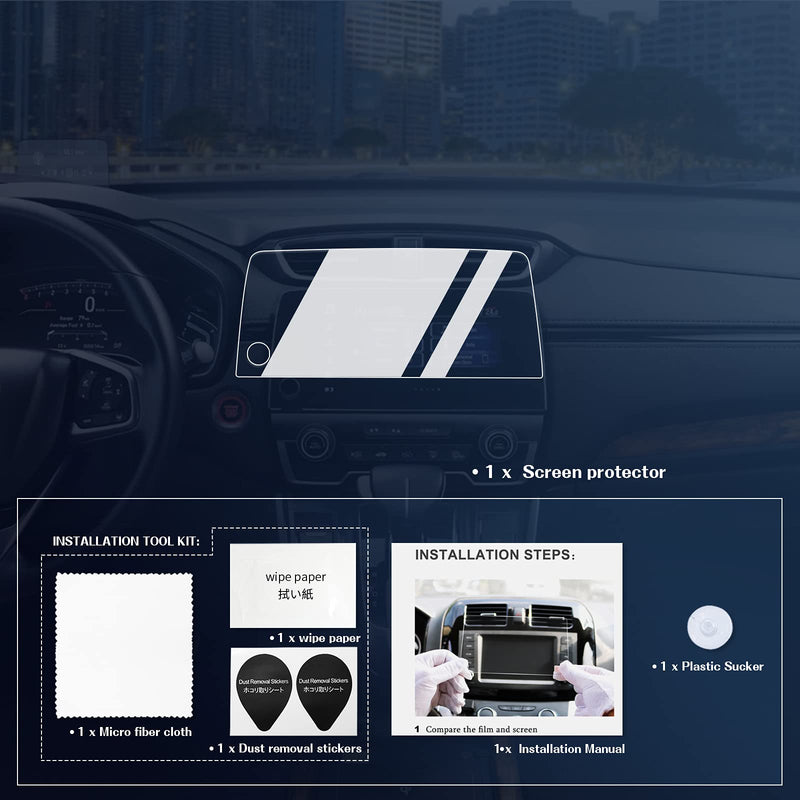 [Australia - AusPower] - BIXUAN CRV Accessories CRV 2021 Screen Protector Foils for 2017 2018 2019 2020 2021 CRV CRV EX EX-L Touring 7-Inch Navigation Display Touch Screen 9H Hardness Glass Screen Protective Film High Clarity 