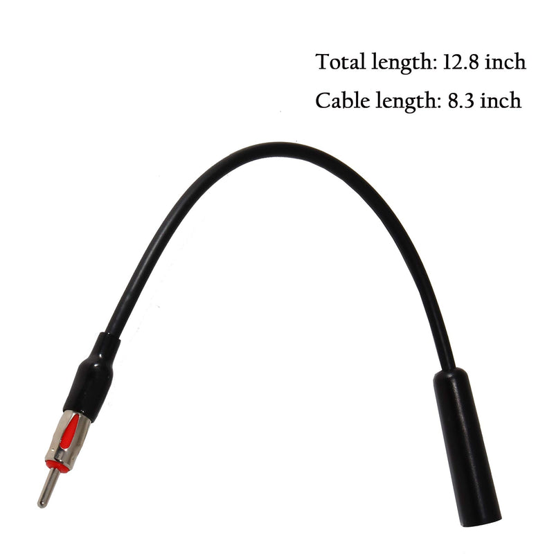 [Australia - AusPower] - Anina Car Radio Antenna Adapter Cable Extension DIN Plug Connector Female to Male AM FM Car Stereo Head Unit Media Receiver Player for Vehicle Truck 
