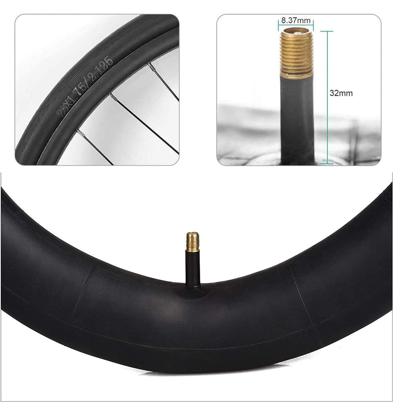 [Australia - AusPower] - Vitog Bike Tube 26 x 1.95 Standard (32mm) Schrader Valve 26 Inch Bike Tube with 2 Tire Levers & 6 Adhesive Patches Bicycle Tube 26 x 1.75 to 2.125 Bike Tire Tube 26"x1.75-2.125, 32mm 